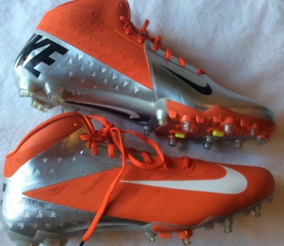 Nike Vapor Elite Mid TD cleats size 14.5 orange & silver  display picture 3
