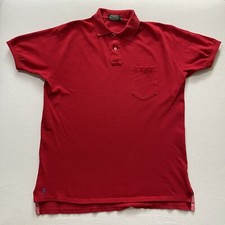 Vintage Polo Ralph Lauren Country Shirt Mens Medium Red Polo Shirt Made USA