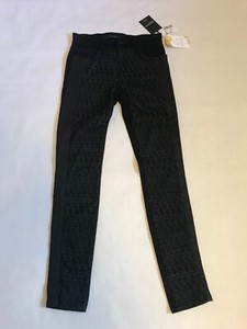Joe's Jeans Black Skinny Ankle Pants W/ Herringbone Contrast, Size 24, NWT!