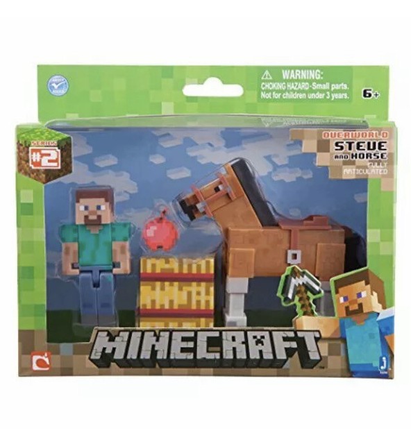 minecraft steve and horse