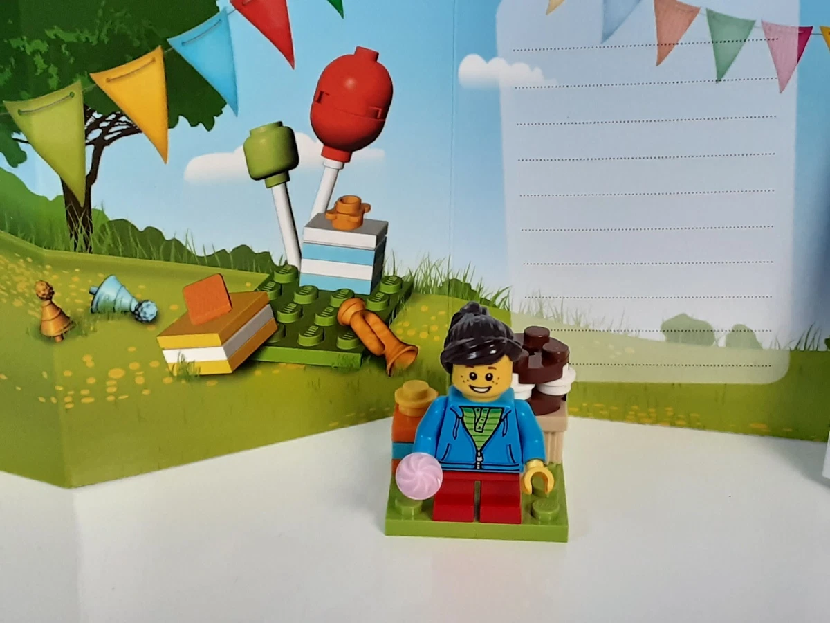 LEGO MINIFIGURES HAPPY BIRTHDAY LEGO CARD BOY GIRL