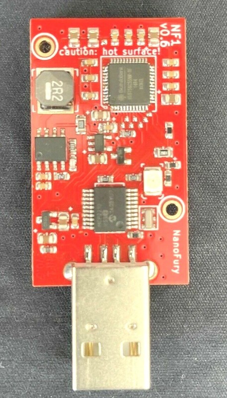 NF1 NanoFury Red Fury USB r BTC Asic Sha-256 Miner rare model