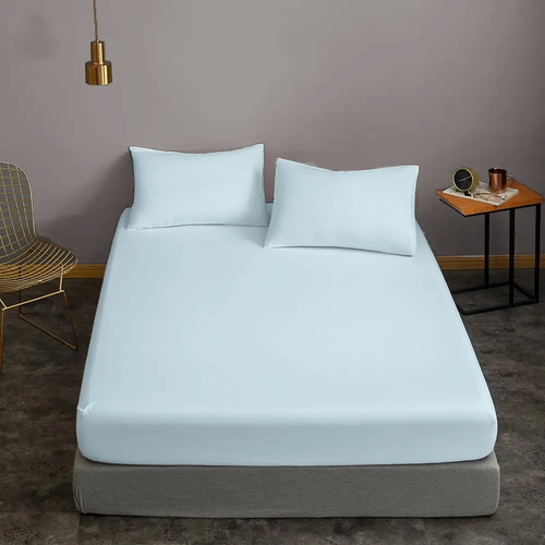 100% Egyptian Cotton 30 CM Fitted Sheet With 2x Pillow Cases Tc 200 In All Sizes - Picture 2 of 30
