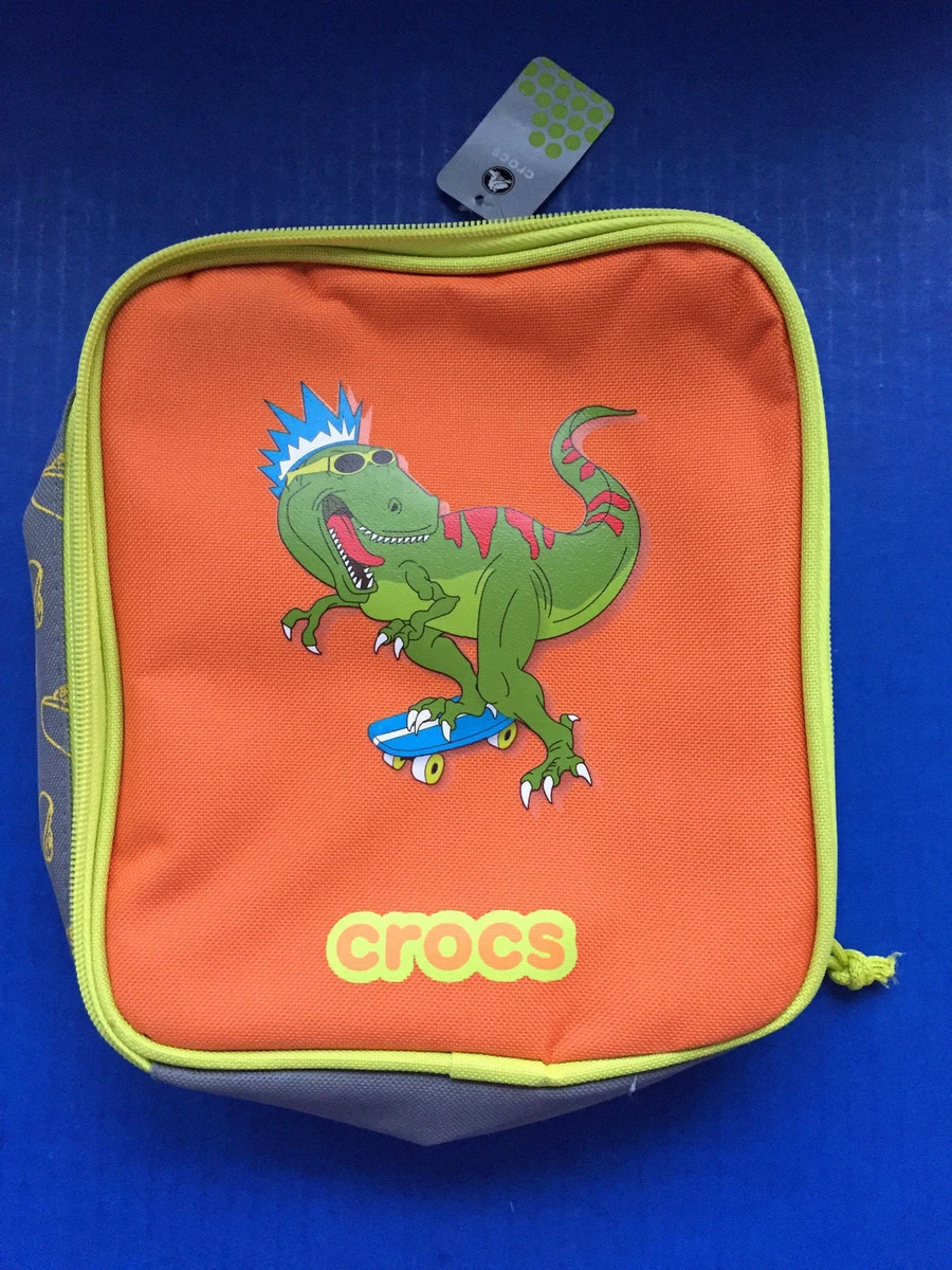 CROCS Insulated Lunch Bag Box Choose Dinosaur or Owl 9x8