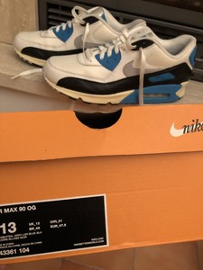 Nike AIR MAX 90 OG Us 13 LIMITED EDITION QS Sold Out Rare Vintage Laser  Blue | eBay