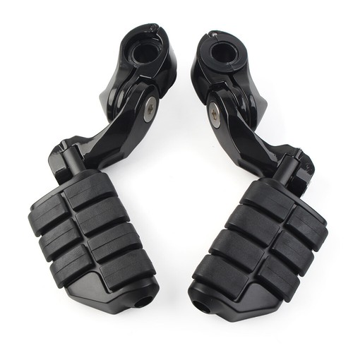 1-1/4" Highway Engine Guard Short Angled Foot Pegs Mount For Harley Iron XL NEW - Picture 5 of 7