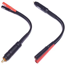 CESS-104 RCA Male Plug to Banana Female Jack Adapter Cable, 2 Pack