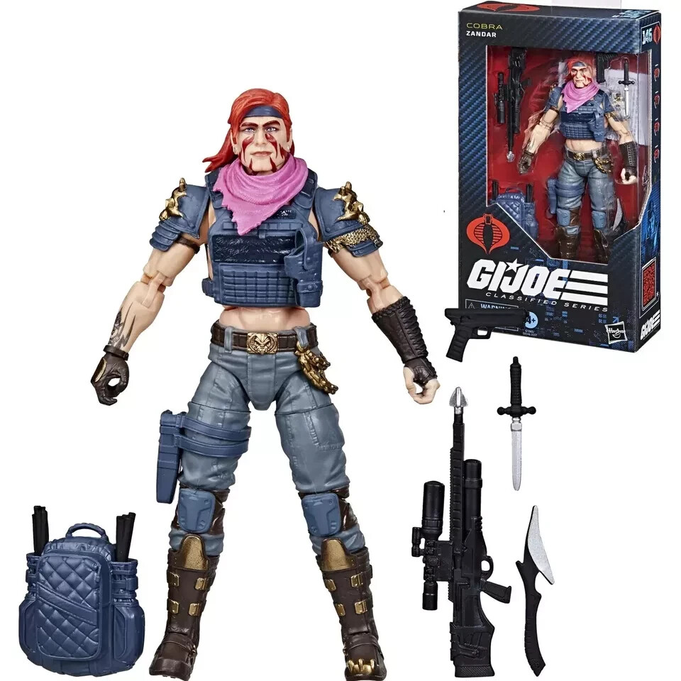 G.I. JOE Classified Series 6-inch Cobra Dreadnok Zandar Action Figure New In-Hand