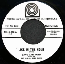 Dave Van Ronk- If I Had To Do It All Over Again- Early Dylan- Prestige 288 Promo