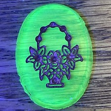 Antique JEWELRY PART OVAL Basket of Flowers E...