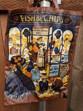 Vintage Liverpool Tote Bag English Fish & Chip Shop Front Manchester
