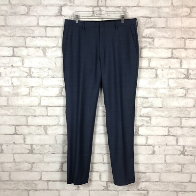 Factory Men's Blue Slim-fit Thompson Worsted Wool Suit