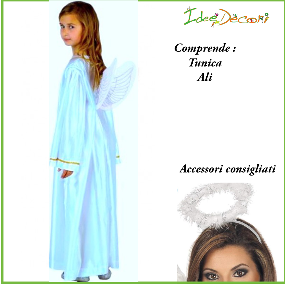 Costume Carnevale Costume Angioletto Bambina Para Niña Vestito Da