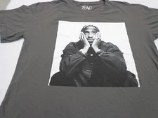 2PAC Gray Tupac Shakur short sleeve Cotton T-shirt Youth  size XXL  FLAWS