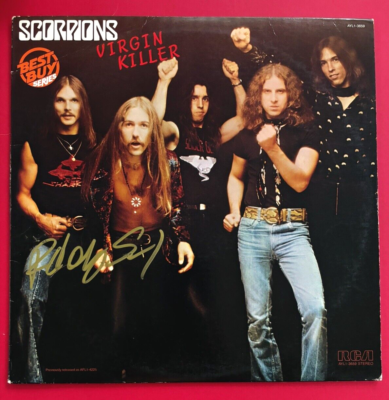 RUDOLF SCHENKER Signed SCORPIONS VIGIN KILLER LP Vinyl Record