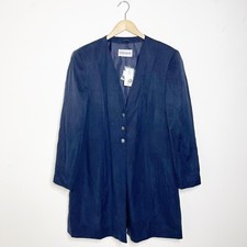Windsmoor Navy Long Blazer Vintage Nwt Size 18 Coat
