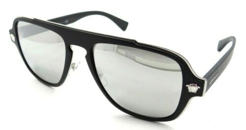 NEW AUTHENTIC VERSACE VE4425U BLACK FRAME GREY MIRROR SILVER  display picture 1