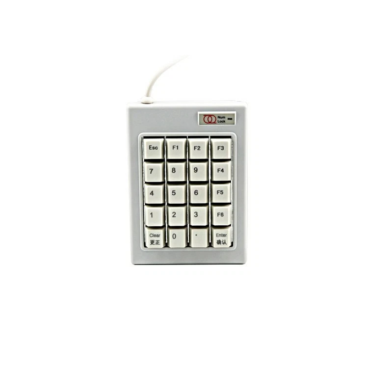20Keys PS/2 USB ESC Key Wired Mechanical Password Finance Number Numberic Keypad - Image 2 of 4