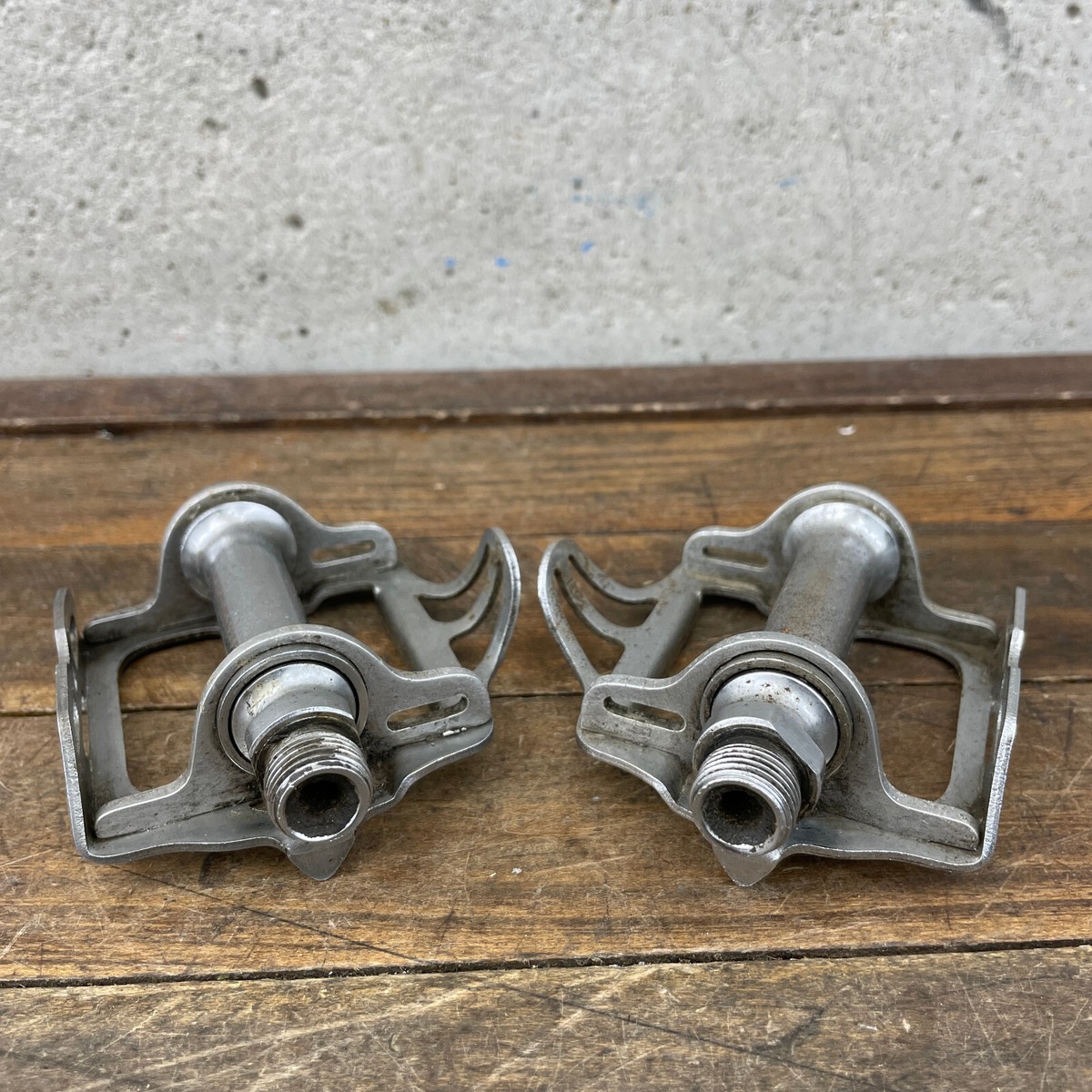 Vintage Berthet Lyotard Pedals Steel Race Eroica Road Bike France