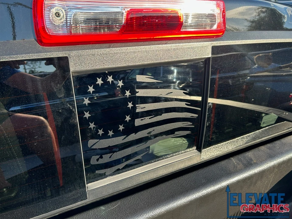 For GMC Canyon Decals Back Window Flag Decals Graphics Vinyl Stripes 2015-2025 - Изображение 2 из 4