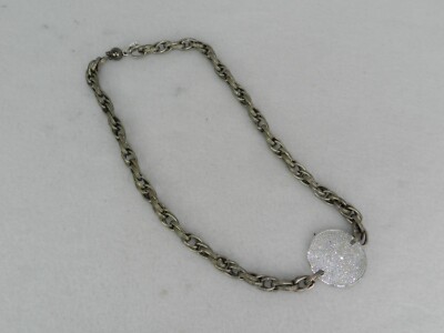 Suzy T Designs Silver Pendant Necklace - Silver Tone