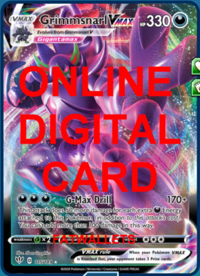 1X Grimmsnarl VMAX 115/189 Darkness Ablaze Pokemon Online Digital Card