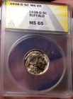 BUFFALO NICKEL 1938 D ANANCS MS 65+++ STUNNING HIGH GRADE