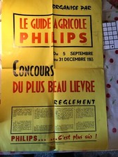 advertising poster philips contest the most beautiful hare 1965 agricultural size a6