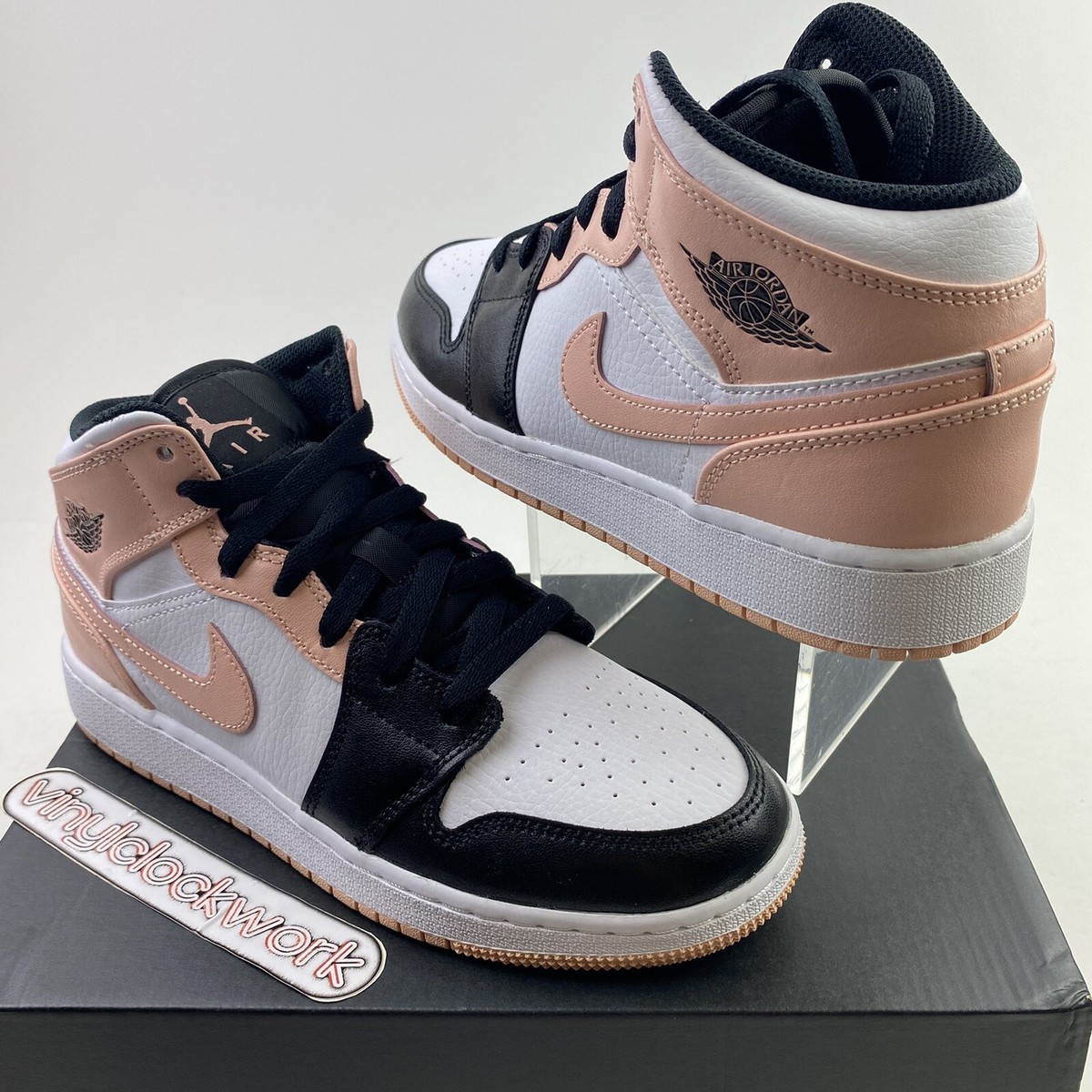 Nike Air Jordan 1 Mid (GS) 5.5Y Crimson Tint Arctic Orange Black