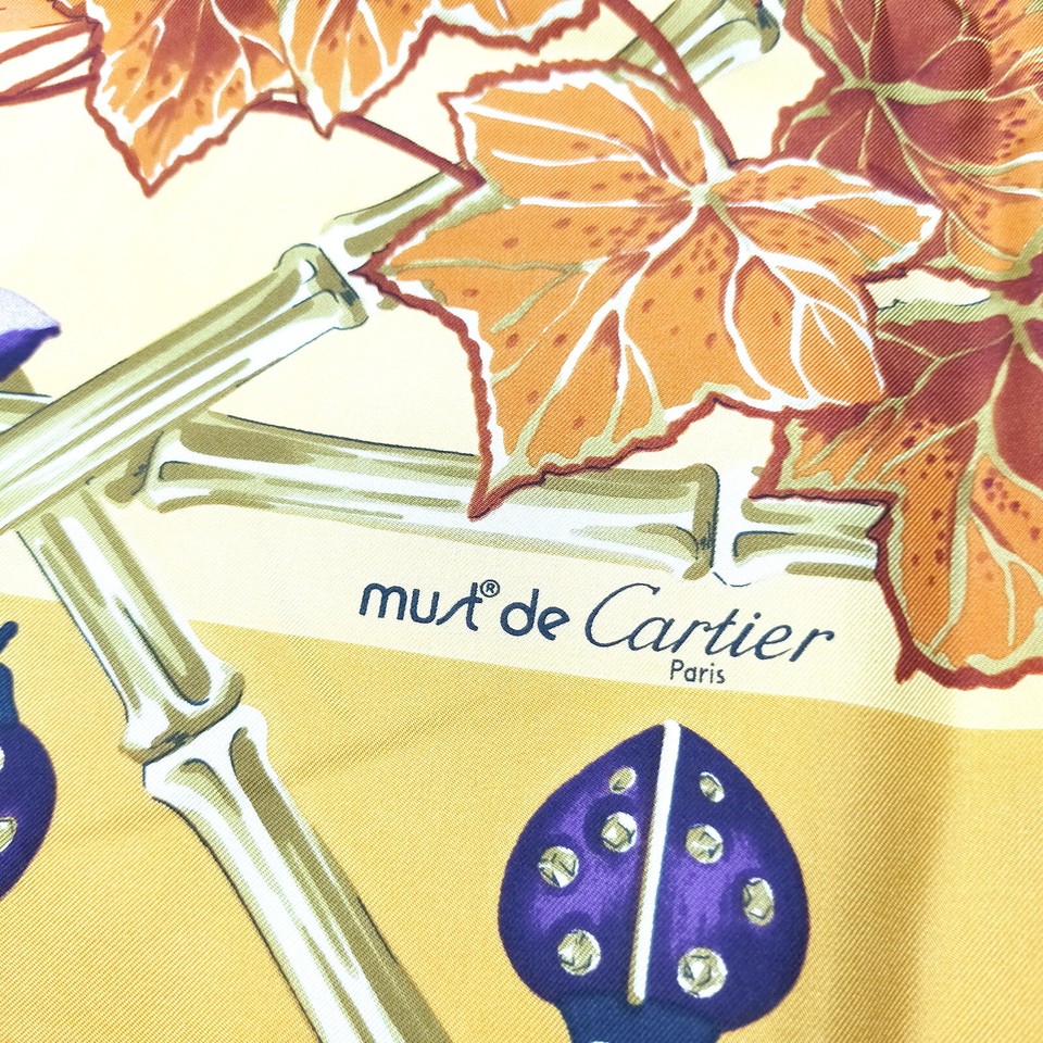 Cartier Scarf Yellows Silk100 1276885 eBay