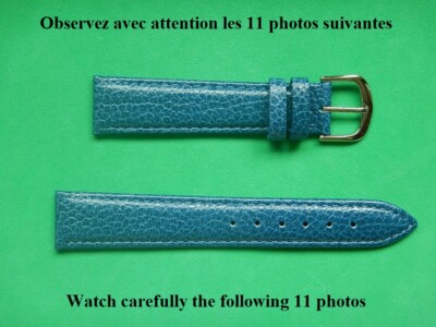 16 mm ZUVERLÄSSIGES UND ÄSTHETISCHES ARMBAND KALBSBLAU GENARBT SUPER PREIS-LEISTUNGSVERHÄLTNIS