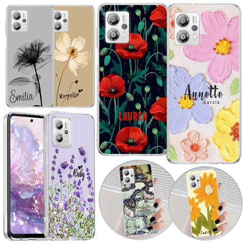Flowers Personalised Phone Case Clear Cover For Motorola G Play G Power G Stylus
