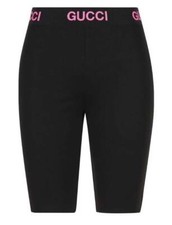 NEW GUCCI BLACK PINK LOGO JACQUARD STRETCH SH...