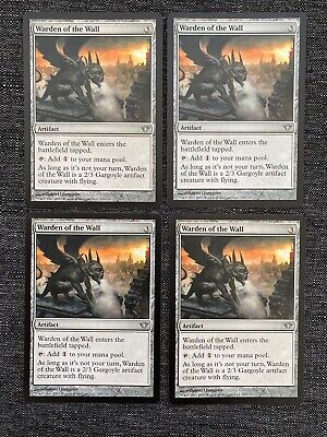 Warden of the Wall *PLAYSET* Magic MtG x4 Dark Ascension SP 