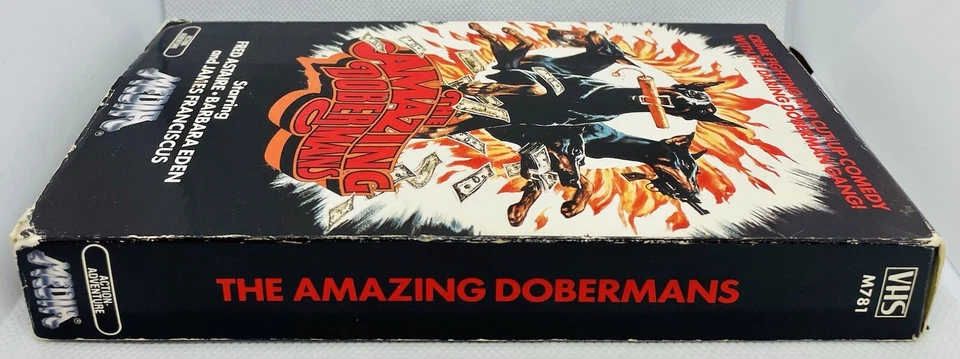 The Amazing Dobermans Fred Astaire Barbara Eden VHS 1985 Rare Double Flap Case - Image 3 of 4