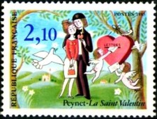 TIMBRE France 1985 n° 2354 **( Les Amoureux st Valentin )TBE