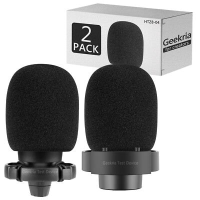 Geekria Schaumstoff Windschutz für FIFINE AmpliGame A6, A6V, A6T, A8 Mikrofon 2er Pack
