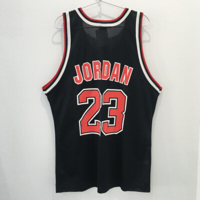 VINTAGE DEADSTOCK CHAMPION Nba Chicago Bulls JORDAN JERSEY BLACK