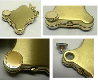 Ronson Banjo Stylish Design Flint Oil Lighter Brass Gold Ronson Banjo Stylish Design Flint Oil Lighter Brass Gold