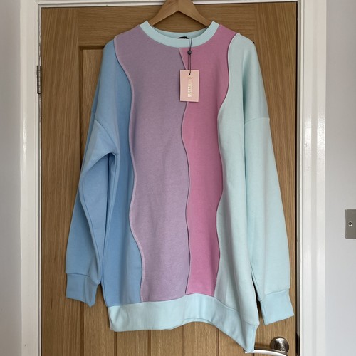 Missguided pastel wave oversized jumper 