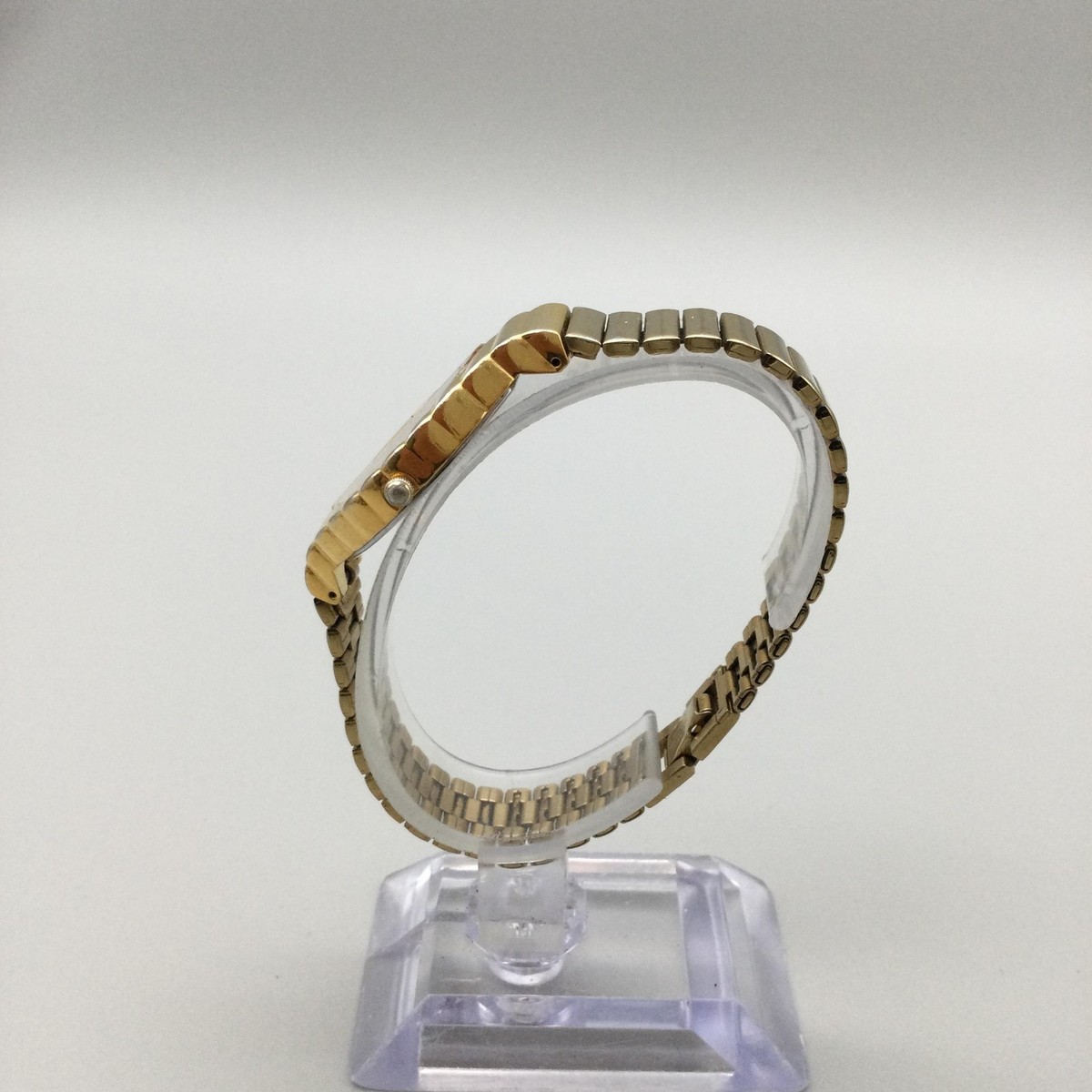 Vintage Seiko Rivoli Watch 14mm Gold Tone 1F20-5059 Half Moon New