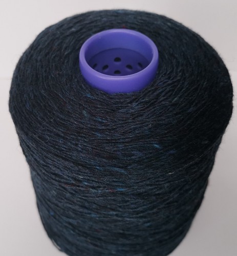 3ply Soft Donegal Tweed Knitting Wool Cone Blue Glyde 5514 525g      (0112-W) - Picture 3 of 5