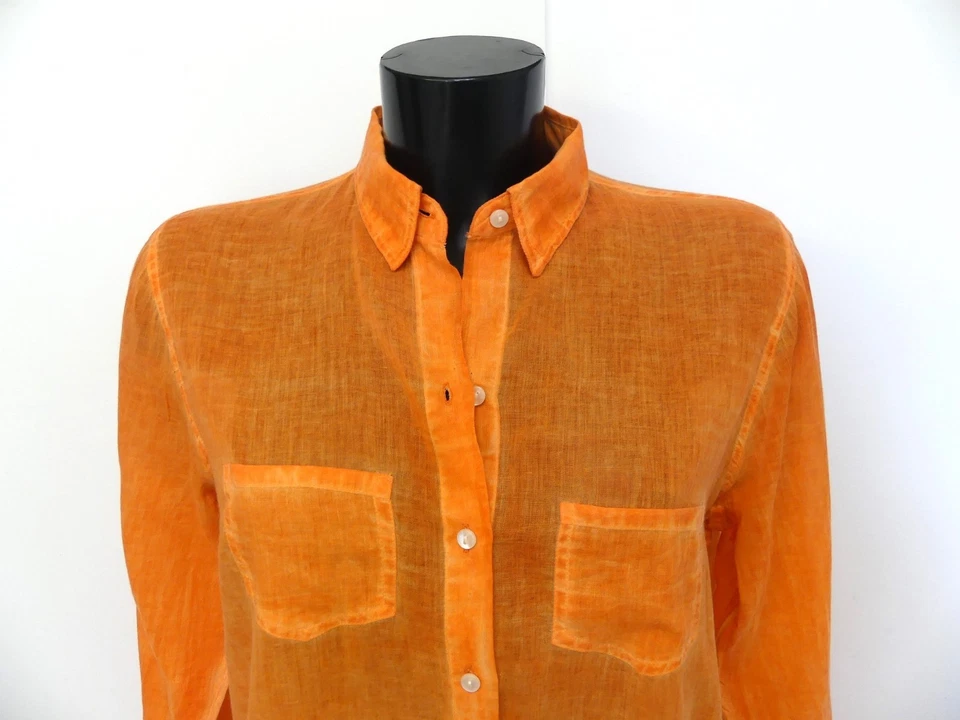 Chemisier fin TERRE ROUGE, orange, Taille L, TBE - Photo 3/4