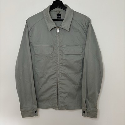 Albam Zip Overshirt Jacke Grau Herren Medium Made in Portugal