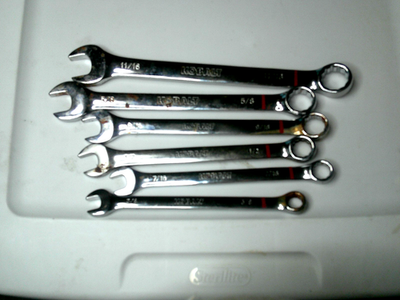 #ad 6 Kobalt High Polish Chrome Wrenches LOY Various Sizes $23.19