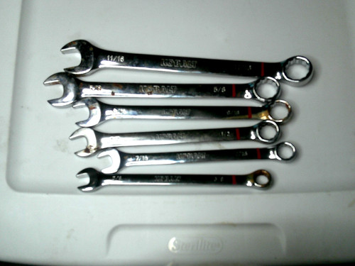 6- Kobalt High Polish Chrome Wrenches LOY Various Sizes
