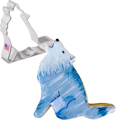 Ann Clark Cookie Cutters Ausstechform Heulender Wolf, 10,2 cm, Silber