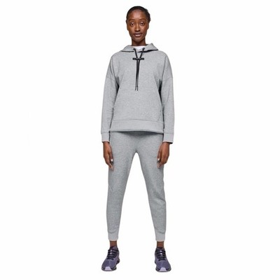On Cloud Women's Hoodie L & Sweatpants M Grey Sweat Set Swiss Engineering