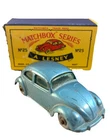 VINTAGE MATCHBOX LESNEY Volkwagen Blue No. 25 Original Box EUC