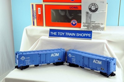 LIONEL 21940 ADM STANDARD O STEEL-SIDED REEFERS 2-PACK IN BOXES W SET BOX. NEW.